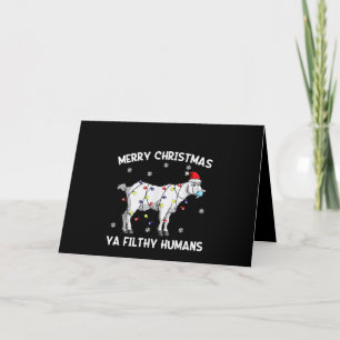Kerstmis Geit Gezichtsmasker Geit Kerstman Kaart