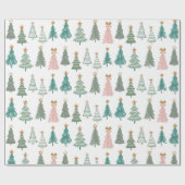 Kerstmis gekleurde Noel Kerstmis Cadeaupapier (Vlak)