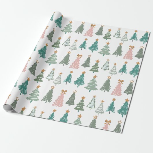 Kerstmis gekleurde Noel Kerstmis Cadeaupapier (Uitgerold)