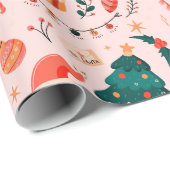 Kerstmis gekleurde Noel Kerstmis Cadeaupapier (Rol Hoek)