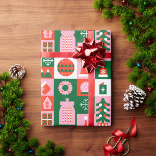 Kerstmis gekleurde Noel Kerstmis Cadeaupapier