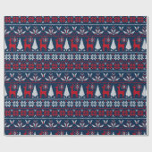 Kerstmis gekleurde Noel Kerstmis Cadeaupapier (Vlak)