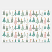 Kerstmis gekleurde Noel Kerstmis Inpakpapier Vel (Voorkant)