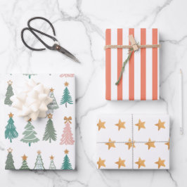 Kerstmis gekleurde Noel Kerstmis Inpakpapier Vel