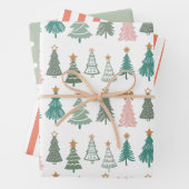 Kerstmis gekleurde Noel Kerstmis Inpakpapier Vel (In situ)