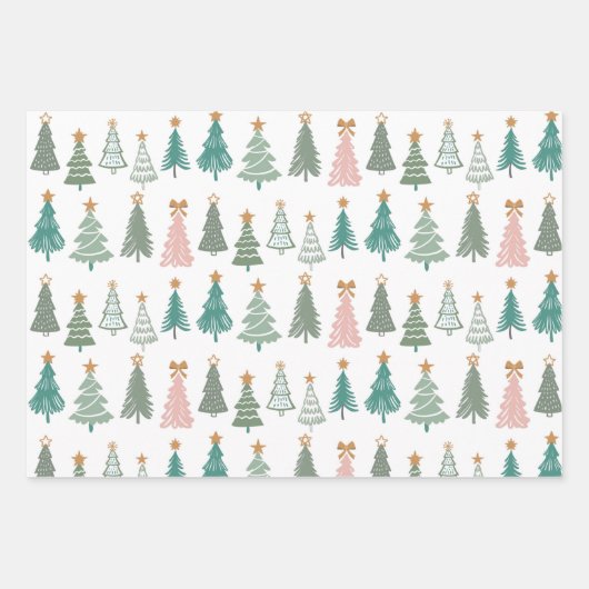 Kerstmis gekleurde Noel Kerstmis Inpakpapier Vel (Voorkant)