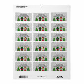 Kerstmis Gele Labrador en Zwarte Labrador tweeling Etiket (Full Sheet)