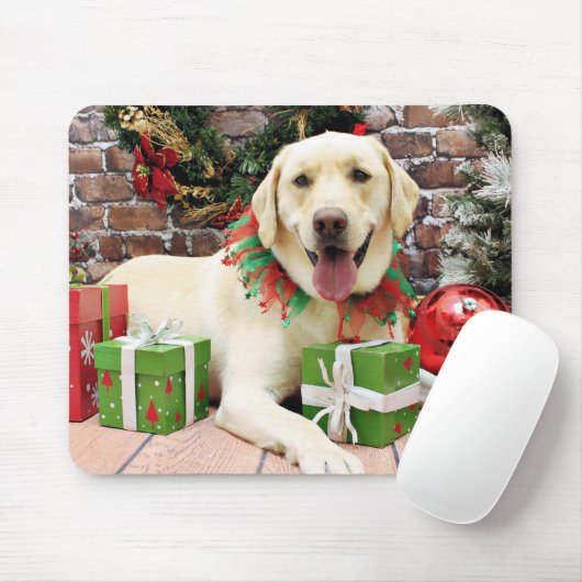 Kerstmis - gele labrador - Strider Muismat (Met muis)