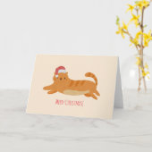 Kerstmis Gele Lapjeskat Kaart (Gele Bloem)