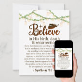 Kerstmis Geloof Jezus Geboorte Rustiek Script Feestdagenkaart