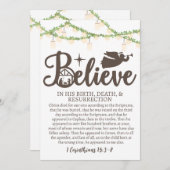 Kerstmis Geloof Jezus Geboortekruik Lichten Feestdagenkaart (Voorkant / Achterkant)