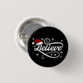 Kerstmis Geloof Sinterklaas - Sinterklaas Hoed Zwa Ronde Button 3,2 Cm (Voorkant /achterkant)