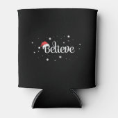 Kerstmis Geloof Sneeuwvlokken Santa Hoed Blikjeskoeler (Voorkant)