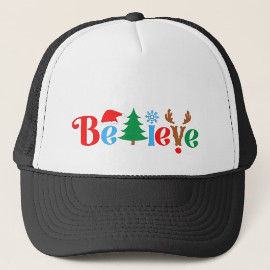 Kerstmis Geloof Trucker Pet (Voorkant)