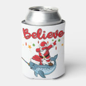 Kerstmis gelooft dat santa een verhaaltje is met s blikjeskoeler (Blikje Voorkant)