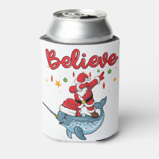 Kerstmis gelooft dat santa een verhaaltje is met s blikjeskoeler (Blikje Achterkant)