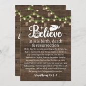 Kerstmis gelooft Jezus Nativiteit Rustige Hout Feestdagenkaart (Voorkant / Achterkant)