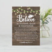 Kerstmis gelooft Jezus Nativiteit Rustige Hout Feestdagenkaart (Staand voorkant)