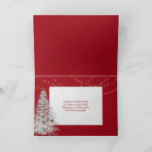 Kerstmis gelooft op rood met gouden licht koord kaart (Binnen)