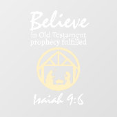 Kerstmis Geloven Geboorte Profetie Raamsticker (Vel)