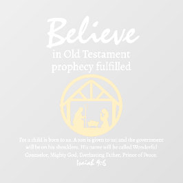 Kerstmis Geloven Geboorte Profetie Raamsticker