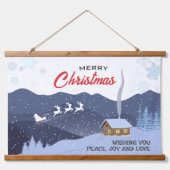 Kerstmis | Gelukkig nieuw jaar | cadeau voor kerst Hangend Wandkleed (Voorkant)