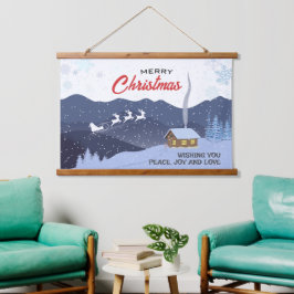 Kerstmis | Gelukkig nieuw jaar | cadeau voor kerst Hangend Wandkleed