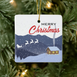 Kerstmis | Gelukkig nieuw jaar | Santa gift Keramisch Ornament