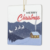 Kerstmis | Gelukkig nieuw jaar | Santa gift Keramisch Ornament (Links)