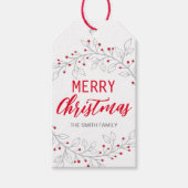 Kerstmis/Gelukkig Nieuwjaar Cadeaubijsluiter Cadeaulabel (Voorkant)