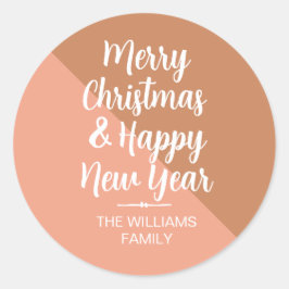 Kerstmis Gelukkig Nieuwjaar Enveloppeelzegel Ronde Sticker