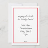 Kerstmis | Gelukkig Nieuwjaar | Man van peperkoek Feestdagenkaart (Achterkant)