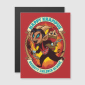 Kerstmis Gelukkige Krampus Ondeugende Kinderen Pas (Voorkant / Achterkant)