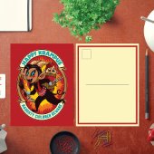 Kerstmis Gelukkige Krampus Ondeugende Kinderen Pas Feestdagenkaart