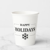 Kerstmis Gelukkige Vakantie Aangepaste Gift Vrolij Papieren Bekers (Achterkant)