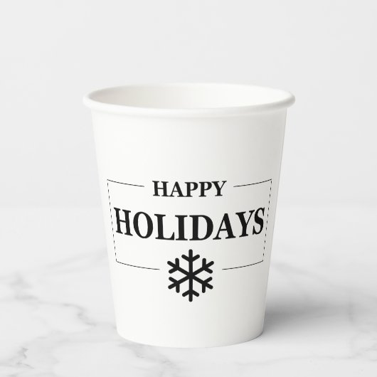 Kerstmis Gelukkige Vakantie Aangepaste Gift Vrolij Papieren Bekers (Achterkant)