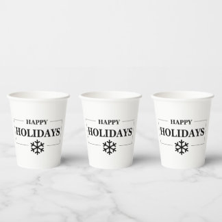 Kerstmis Gelukkige Vakantie Aangepaste Gift Vrolij Papieren Bekers