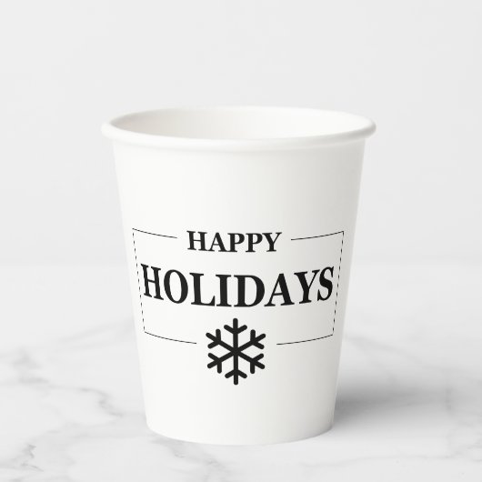 Kerstmis Gelukkige Vakantie Aangepaste Gift Vrolij Papieren Bekers (Voorkant)