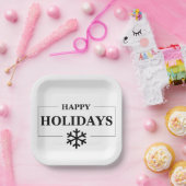 Kerstmis Gelukkige Vakantie Aangepaste Gift Vrolij Papieren Bordje (Feest)