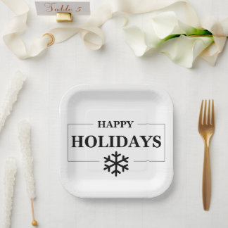Kerstmis Gelukkige Vakantie Aangepaste Gift Vrolij Papieren Bordje