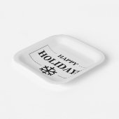 Kerstmis Gelukkige Vakantie Aangepaste Gift Vrolij Papieren Bordje (Gebogen)