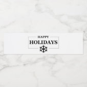 Kerstmis Gelukkige Vakantie Aangepaste Gift Vrolij Waterfles Etiket (Enkel label)