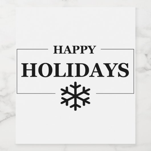 Kerstmis Gelukkige Vakantie Aangepaste Gift Vrolij Wijn Etiket (Enkel label)