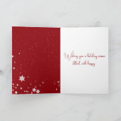 Kerstmis gember kat in sneeuwvlokken feestdagen kaart (Binnen)