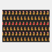 Kerstmis gemberkatten in feestelijke Petten Inpakpapier Vel (Voorkant)