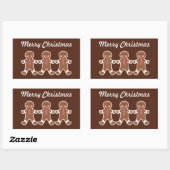 Kerstmis Gemberkoek Jongens Stickers (Vel)