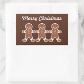 Kerstmis Gemberkoek Jongens Stickers (Tas)