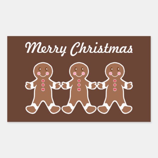 Kerstmis Gemberkoek Jongens Stickers (Voorkant)