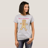 Kerstmis Gemberkoek Nachtpon T Shirt (Voorkant volledig)