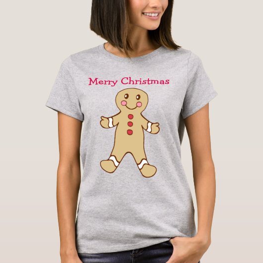 Kerstmis Gemberkoek Nachtpon T Shirt (Voorkant)